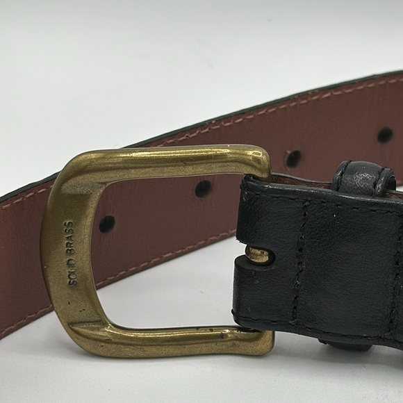 Roundtree & York black leather belt, size 38 - Picture 4 of 7